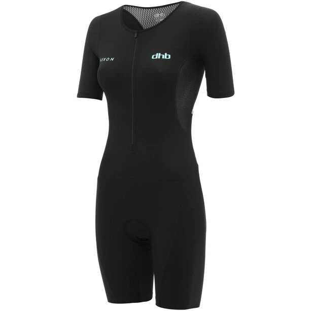 Dhb Aeron SS Tri Suit Women black/teal 4 Dhb Aeron SS Tri Suit Women black/teal - Image 2