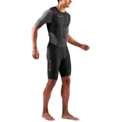 Skins TRI Brand SS Tri Suit Men black/carbon -Wetsuits Sales Store skins tri brand ss tri suit men black carbon 4