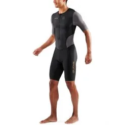 Skins TRI Brand SS Tri Suit Men black/carbon -Wetsuits Sales Store skins tri brand ss tri suit men black carbon 5