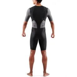 Skins TRI Brand SS Tri Suit Men black/carbon -Wetsuits Sales Store skins tri brand ss tri suit men black carbon 6