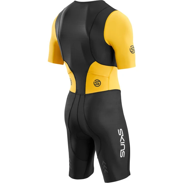 Skins TRI Brand SS Tri Suit Men black/zest 4 Skins TRI Brand SS Tri Suit Men black/zest - Image 2