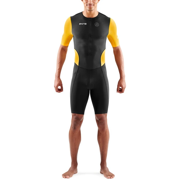 Skins TRI Brand SS Tri Suit Men black/zest 5 Skins TRI Brand SS Tri Suit Men black/zest - Image 3