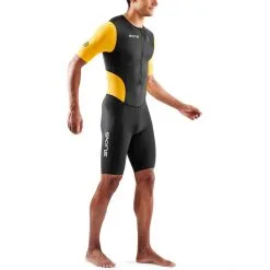 Skins TRI Brand SS Tri Suit Men black/zest 12 Skins TRI Brand SS Tri Suit Men black/zest -Wetsuits Sales Store skins tri brand ss tri suit men black zest 5