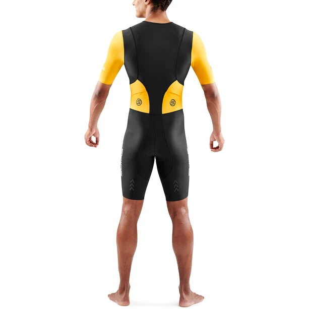 Skins TRI Brand SS Tri Suit Men black/zest 8 Skins TRI Brand SS Tri Suit Men black/zest - Image 6