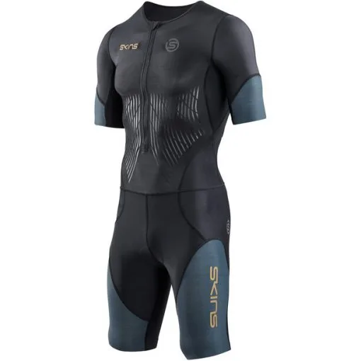 Skins TRI Elite SS Tri Suit Men black/carbon 2 Skins TRI Elite SS Tri Suit Men black/carbon -Wetsuits Sales Store skins tri elite ss tri suit men black carbon 1